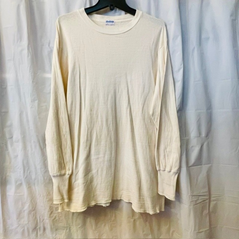 Vtg 60s Duofold 2 Layer 701 Thermal XL 46-48 Mohawk NY Wool Blend Distressed USA